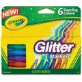 Classroom Creations Glitter Markers - Multicolor, 6PK CL3749431